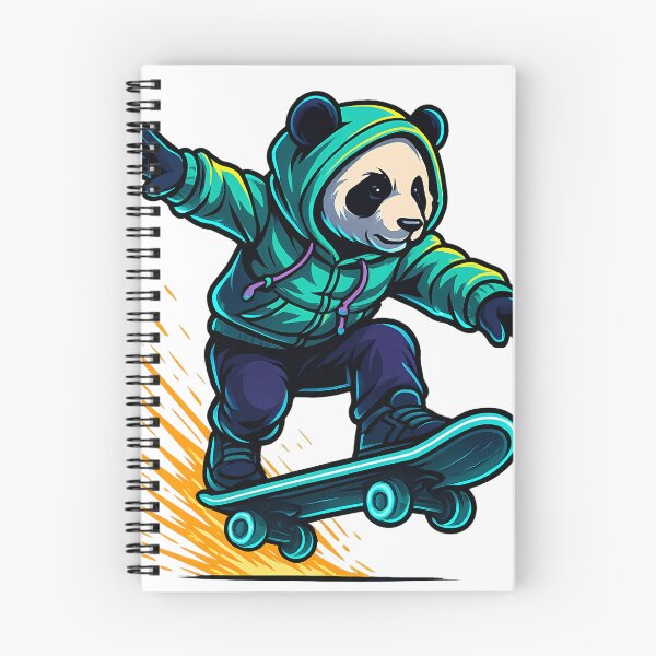 Item preview, Cyberpunk panda on futuristic skateboard designed and sold by kyokugen.