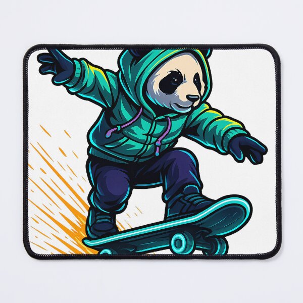 Item preview, Cyberpunk panda on futuristic skateboard designed and sold by kyokugen.