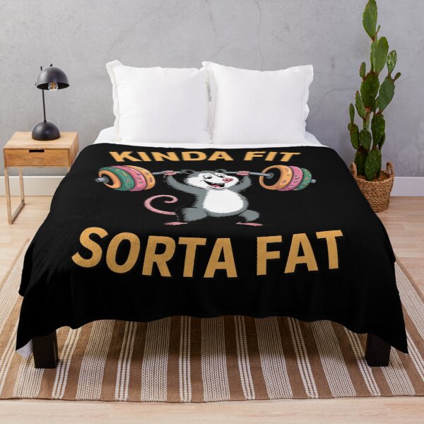 Artikelvorschau, Irgendwie fit, irgendwie fett, Possum-Donut-Langhantel-Design entworfen und verkauft von Ania_BM.
