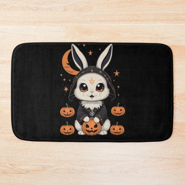 Item preview, Cute Gothic Bunny with Jack-o-Lantern designed and sold by Witch Queen Clothing.