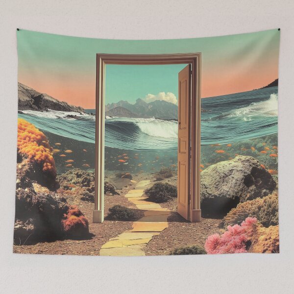 Item preview, Surreal Doorway Opening to Ocean with Coral Reef and Fish designed and sold by Jirka Svetlik, Studio Illuvision.
