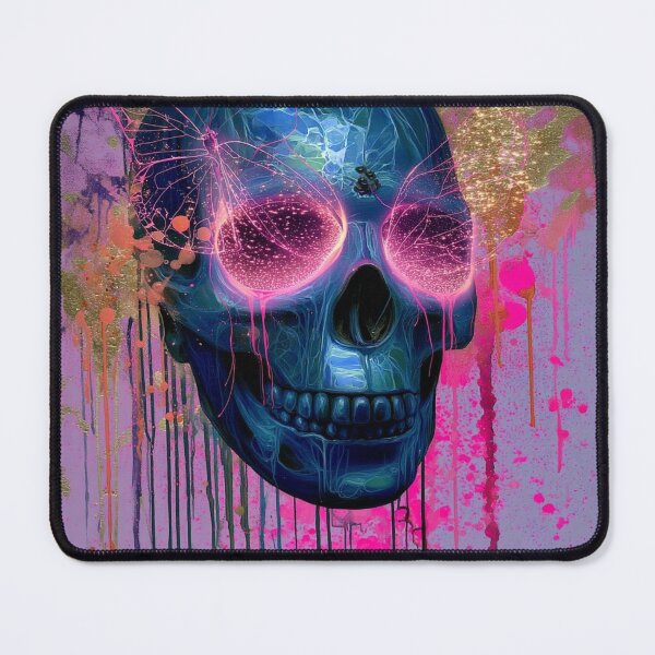 Item preview, AfroNova Halloween Digital Art | Cosmic Graffiti Skeleton & Mask Print | Neon Afrofuturist Wall Decor designed and sold by Blackcanvas444.