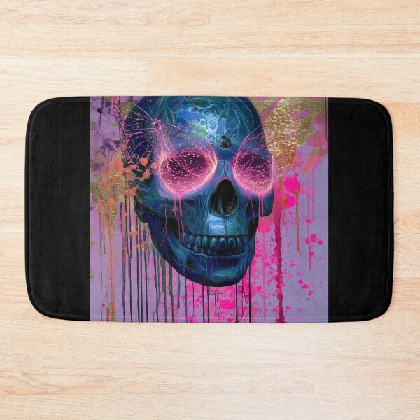 Item preview, AfroNova Halloween Digital Art | Cosmic Graffiti Skeleton & Mask Print | Neon Afrofuturist Wall Decor designed and sold by Blackcanvas444.