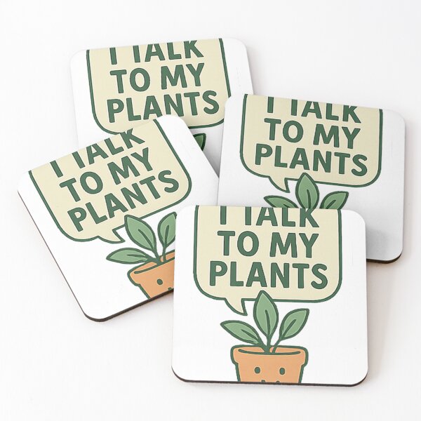 Item preview, I Talk to My Plants • Funny Plant Mom Sticker • Cute Houseplant Quote designed and sold by DavidMay.