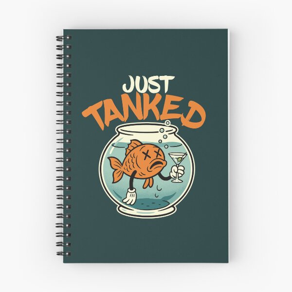Item preview, Drunk Cartoon Fish in Fishbowl with Martini designed and sold by TheJollyDoodle.