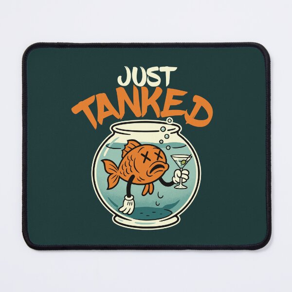 Item preview, Drunk Cartoon Fish in Fishbowl with Martini designed and sold by TheJollyDoodle.