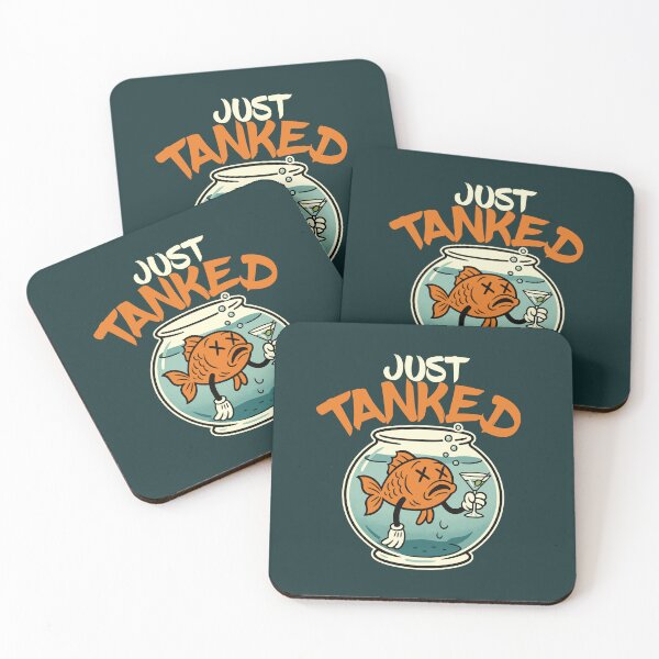 Item preview, Drunk Cartoon Fish in Fishbowl with Martini designed and sold by TheJollyDoodle.