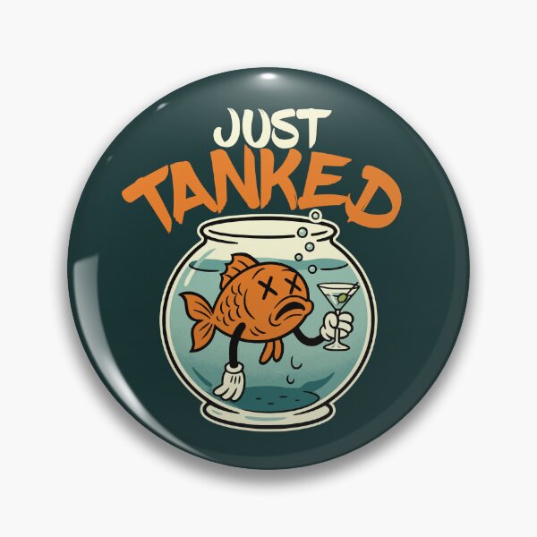 Item preview, Drunk Cartoon Fish in Fishbowl with Martini designed and sold by TheJollyDoodle.