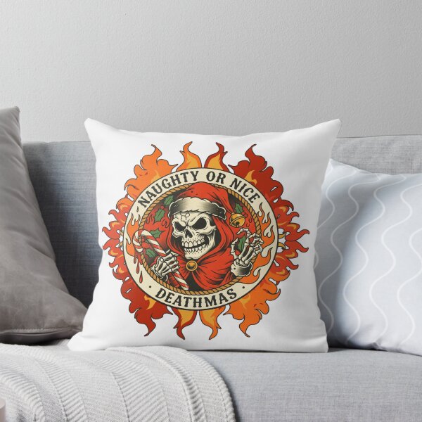 Artikelvorschau, Böser Weihnachtsmann Deathmas - Vintage Sensenmann Flammender Totenkopf entworfen und verkauft von SkullTroops.