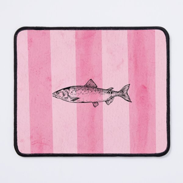 Item preview, Sardina Glam: Pink Watercolor Stripes and Contrast Marine Art designed and sold by AcuarelasCA.