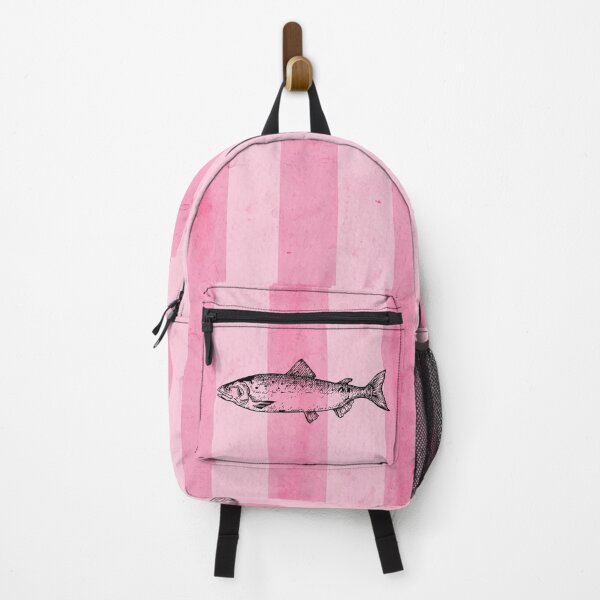 Item preview, Sardina Glam: Pink Watercolor Stripes and Contrast Marine Art designed and sold by AcuarelasCA.