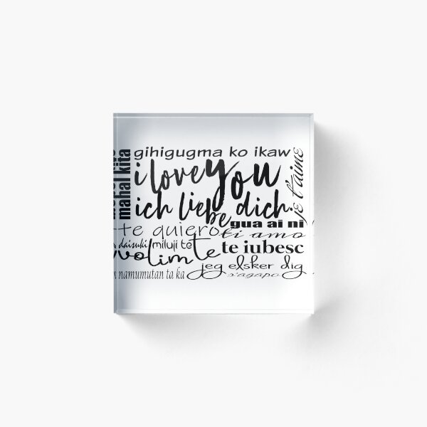 I Love You Acrylic Block