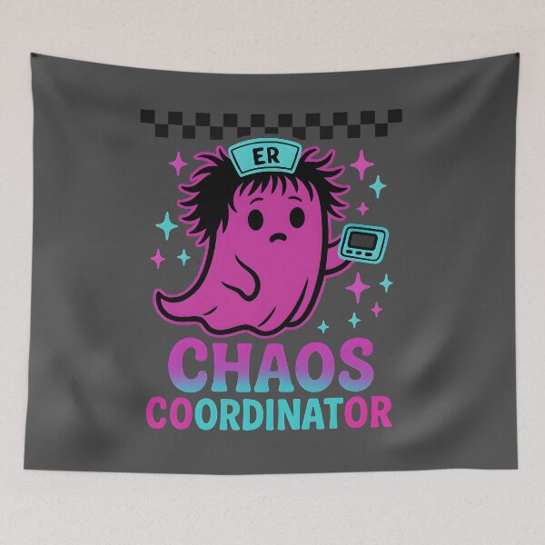 Item preview, Chaos Coordinator – Funny Ghost ER Nurse Meme designed and sold by ClinicalHubs.