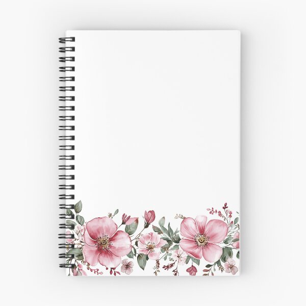 Item preview, Elegant Watercolor Floral Border with Pink Blossoms designed and sold by LinaDesign Store.