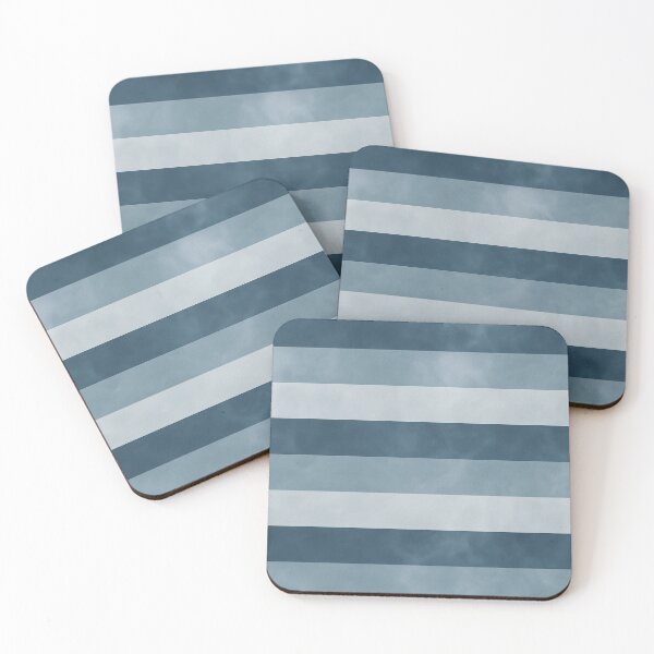 Item preview, Blue Mist Stripes – Cool Toned Pattern with Smoky Texture designed and sold by Zenvo.