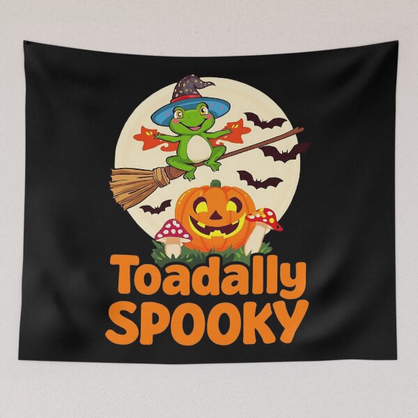 Item preview, Toadally Spooky Frog Halloween Broomstick Pumpkin Costume designed and sold by ArtDesignTp.