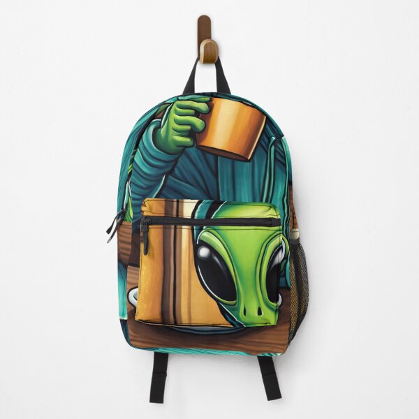 Item preview, Alien drinking coffee in a coffee shop designed and sold by Colin Bentham.