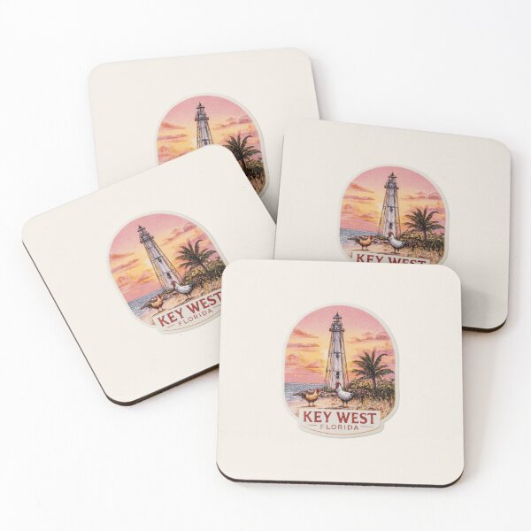 Item preview, Key West Florida Vintage Travel Sticker - Retro Lighthouse & Island Sunset designed and sold by Blurbean.