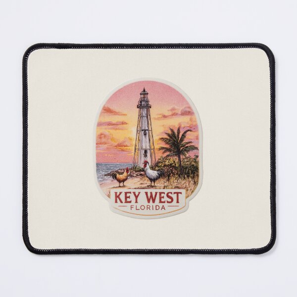 Item preview, Key West Florida Vintage Travel Sticker - Retro Lighthouse & Island Sunset designed and sold by Blurbean.