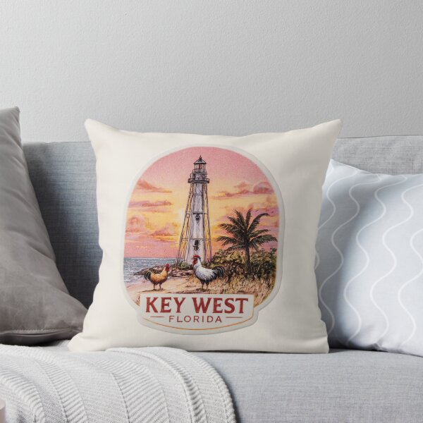 Item preview, Key West Florida Vintage Travel Sticker - Retro Lighthouse & Island Sunset designed and sold by Blurbean.