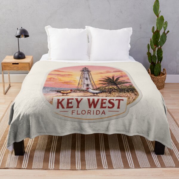 Item preview, Key West Florida Vintage Travel Sticker - Retro Lighthouse & Island Sunset designed and sold by Blurbean.