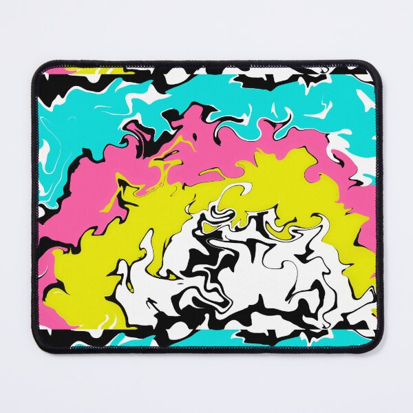 Item preview, Digital Flaming Glow – Black White Hot Pink Yellow Turquoise | UKXDesign designed and sold by UKXDesigns.