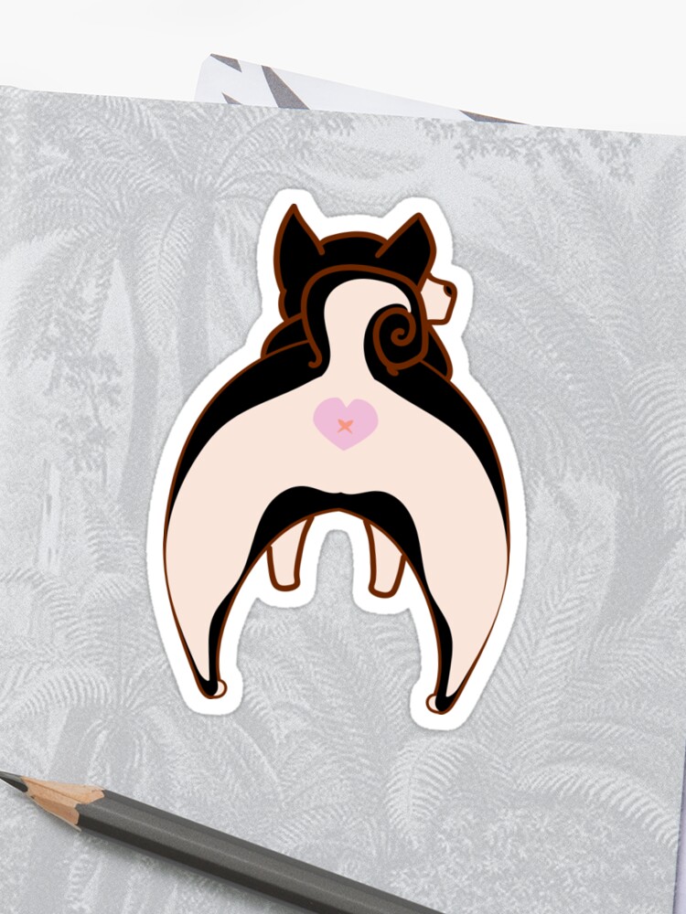 Black And Tan Shiba Inu Puppy Butt Sticker By Snidget