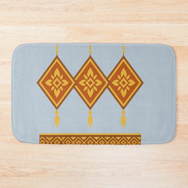 Item preview, LaiThai Triple Tung Emblem (Gold & Vermilion) designed and sold by LaiThaiPatterns.