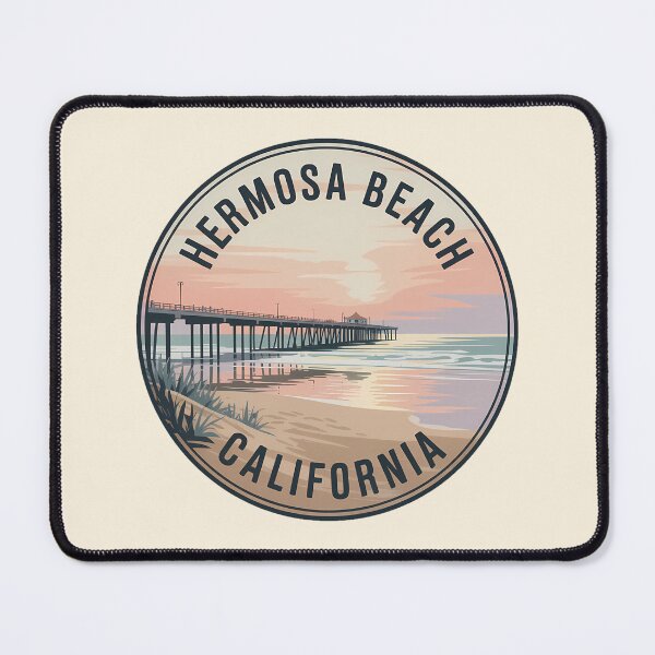 Item preview, Hermosa Beach California Retro Circle Sticker designed and sold by Horizon Tales.