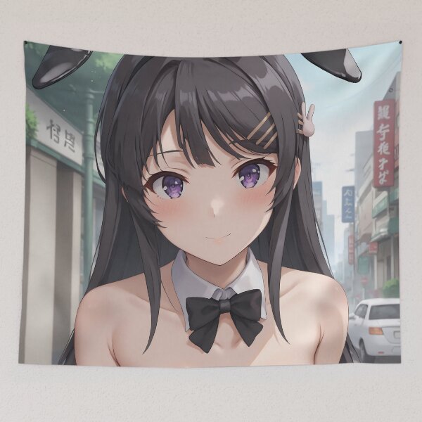 Item preview, Mai Sakurajima Street Bunny Girl Senpai Anime Girl designed and sold by Zwjona.