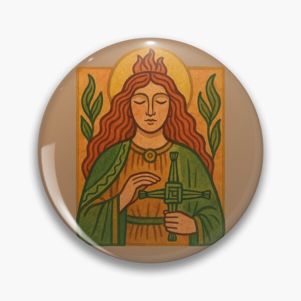 Item preview, Brigid Goddess with Brigid’s Cross Celtic Spirit designed and sold by FrictionMaxxing.