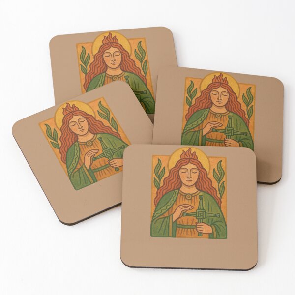 Item preview, Brigid Goddess with Brigid’s Cross Celtic Spirit designed and sold by FrictionMaxxing.