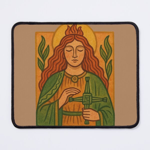 Item preview, Brigid Goddess with Brigid’s Cross Celtic Spirit designed and sold by FrictionMaxxing.