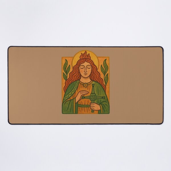 Item preview, Brigid Goddess with Brigid’s Cross Celtic Spirit designed and sold by FrictionMaxxing.
