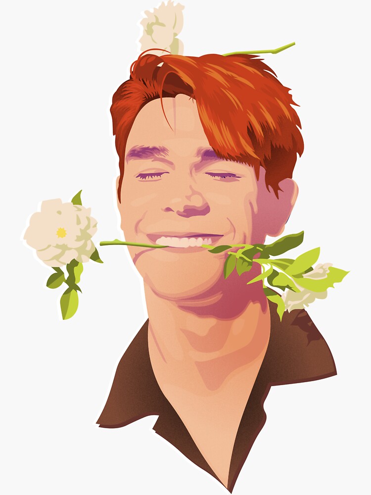 "KJ APA" Sticker by aartmoore | Redbubble