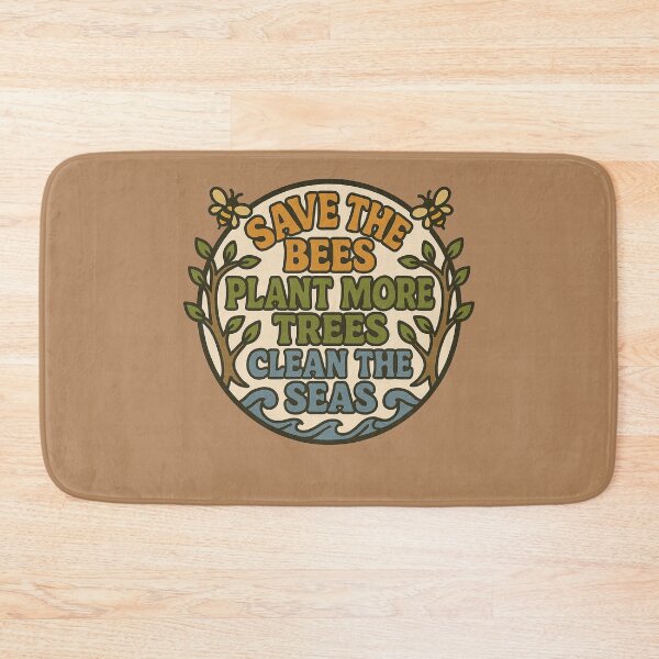 Item preview, Save the Bees, Trees, and Seas Retro Eco Design designed and sold by FrictionMaxxing.