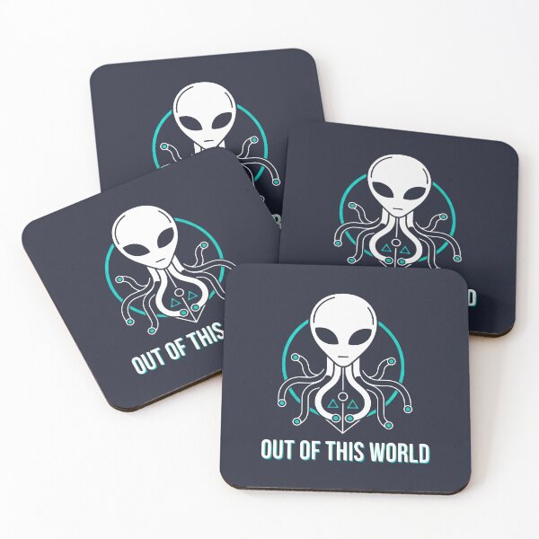 Item preview, Minimalist Alien Octopus Emblem designed and sold by SplashTastic.