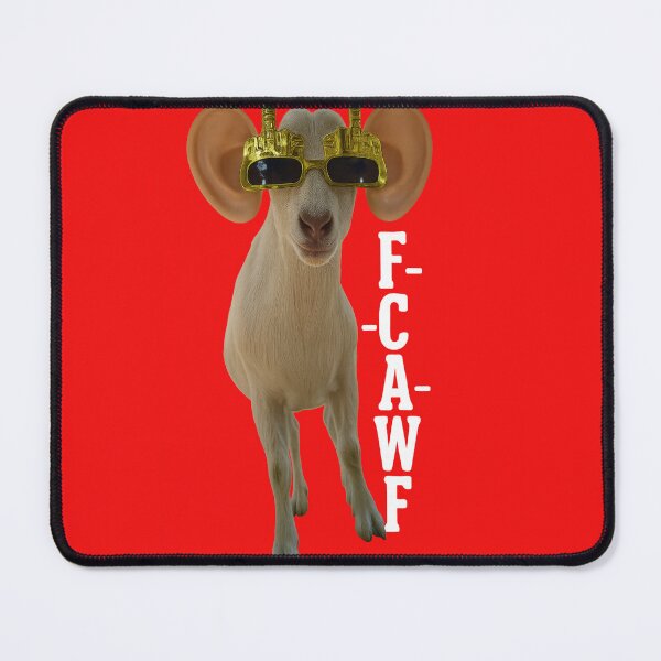Item preview, F-CAW-F Goat with Gold Shades | Funny Meme Art designed and sold by TrendTribeTP.