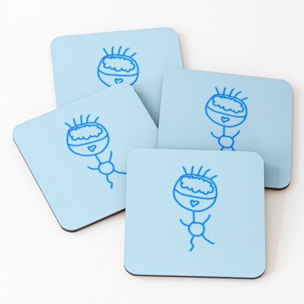Item preview, Hand-Drawn Blue Dancing Stick Person designed and sold by PatykArt.