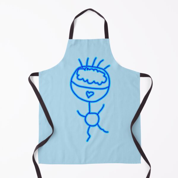 Item preview, Hand-Drawn Blue Dancing Stick Person designed and sold by PatykArt.
