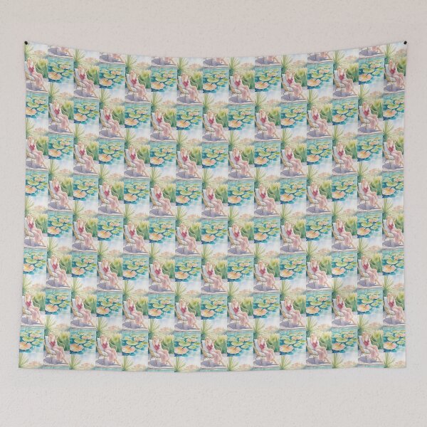 Item preview, Watercolor Poolside Serenity Art By Merch, Limited Edition designed and sold by JERICHOALBERT2.