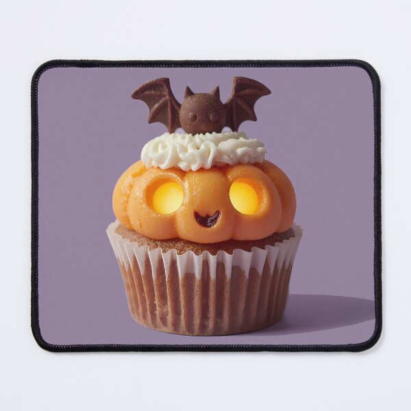 Item preview, Kawaii Pumpkin Cupcake | Cute Pastel Halloween Dessert Art designed and sold by PawxelArt.