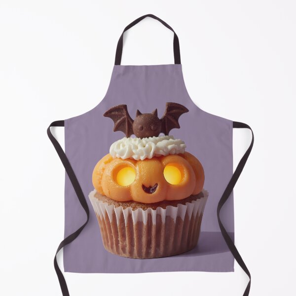 Item preview, Kawaii Pumpkin Cupcake | Cute Pastel Halloween Dessert Art designed and sold by PawxelArt.