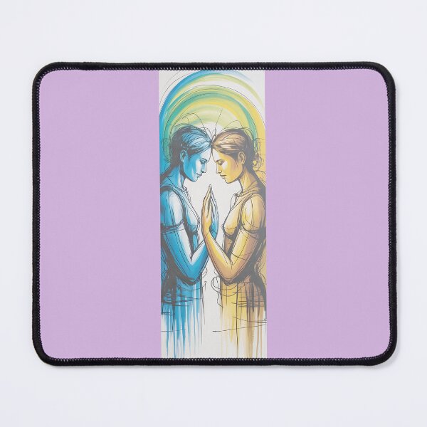 Item preview, Duality Embrace Blue Gold Connection Art By Merch, Limited Edition designed and sold by JERICHOALBERT2.