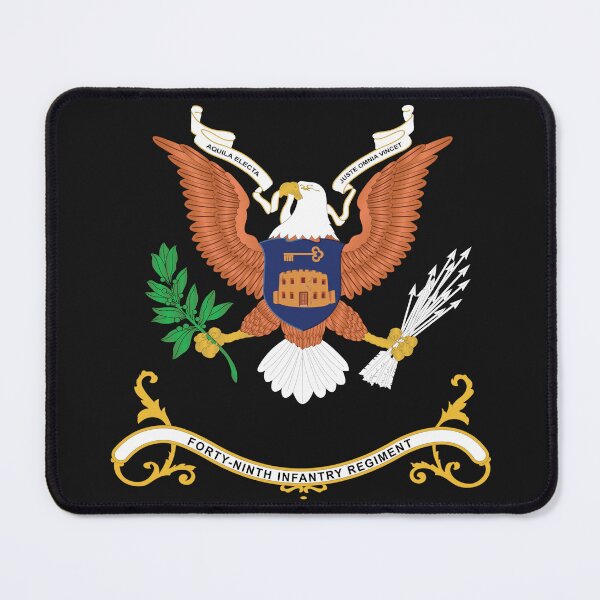 Item preview, Army - Regimental Colors - 49th Infantry Regiment - Aquila Electa Juste Omnia Vincet X 300 designed and sold by Military Insignia Products.