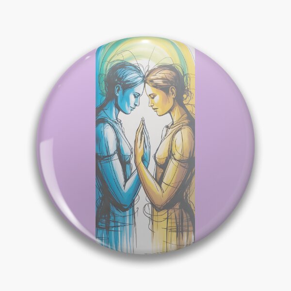 Item preview, Duality Embrace Blue Gold Connection Art By Merch, Limited Edition designed and sold by JERICHOALBERT2.