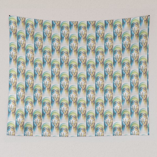 Item preview, Duality Embrace Blue Gold Connection Art By Merch, Limited Edition designed and sold by JERICHOALBERT2.
