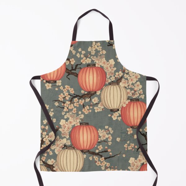 Item preview, Seamless Lantern and Cherry Blossom Pattern – Japanese Festival Design designed and sold by Vandy Fullam.