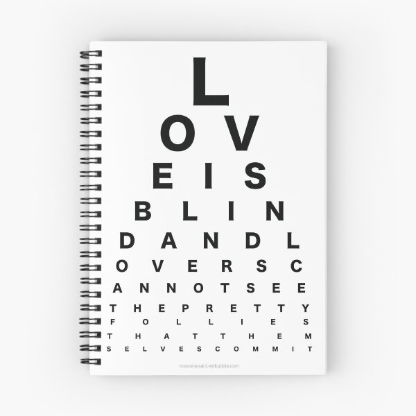 Item preview, "LOVE IS BLIND" Shakespeare Quotation designed and sold by nosoonersaid.