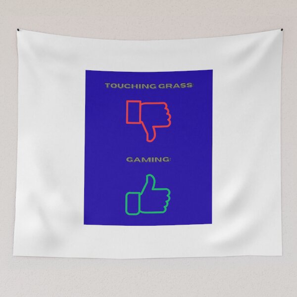 Item preview, Touching Grass Thumbs Down - Gaming Thumbs Up! Funny Meme Quote designed and sold by Kouichi1990.